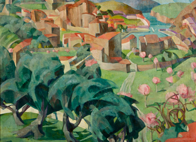 Mary Swanzy - A Hilltop Town in the South of France - Sold for €66,000
