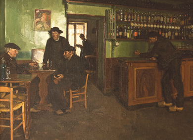 William John Leech RHA (1881-1968) - Interior of a Café (1908) - Sold for €200,000