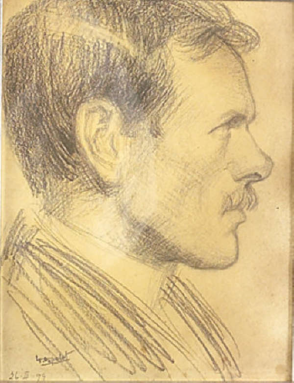 Henry Ospovat (1877-1909) Portrait study of the ar..., Fine Irish Art at Adams Auctioneers