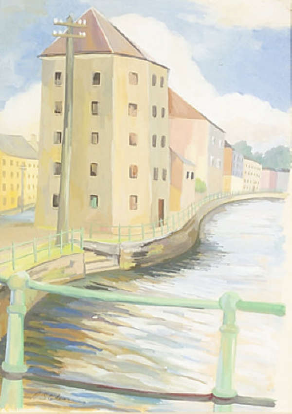 Margaret Stokes (1915-1996) Warehouses - Clonmel G..., Fine Irish Art at Adams Auctioneers