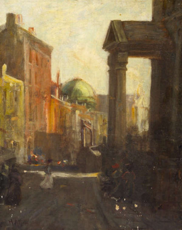 Henry Allan RHA (1856-1912) Dublin Street Scene wi..., Fine Irish Art at Adams Auctioneers