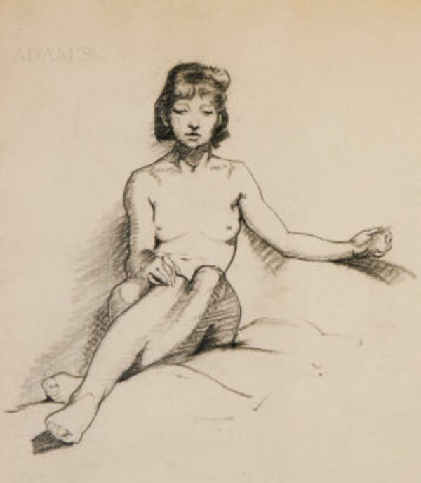 Laurence Campbell RHA (1911-1964) Model Seated on ..., Fine Irish Art at Adams Auctioneers