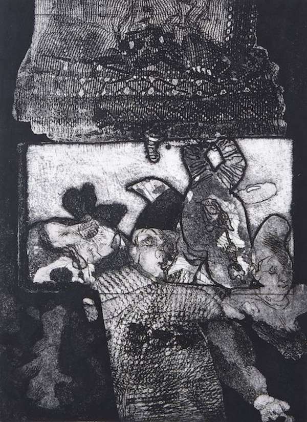 Alice Hanratty (b.1939) Clowns  Etching, 39 x 29cm..., Fine Irish Art at Adams Auctioneers