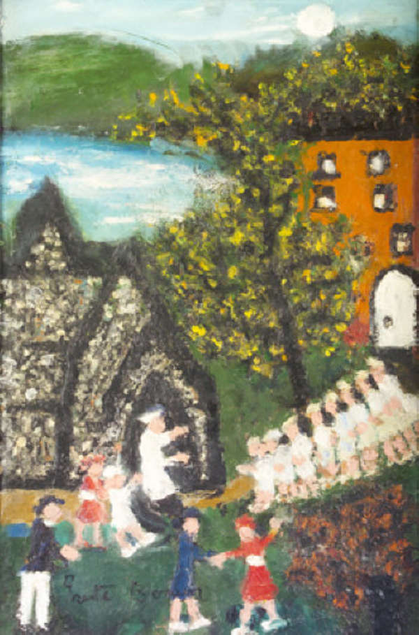 Gretta Bowen (1880 - 1981) Procession Oil on board..., Fine Irish Art at Adams Auctioneers