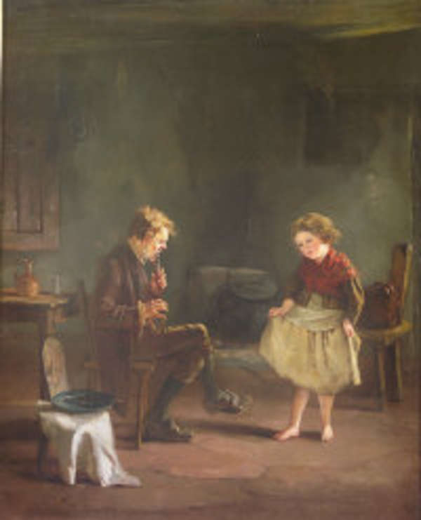 Howard Helmick (1845-1907) Little girl dancing to ..., Fine Irish Art at Adams Auctioneers