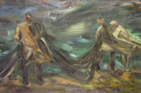 Maria Simmonds-Gooding, (b.1939) Bringing in the N..., Fine Irish Art at Adams Auctioneers