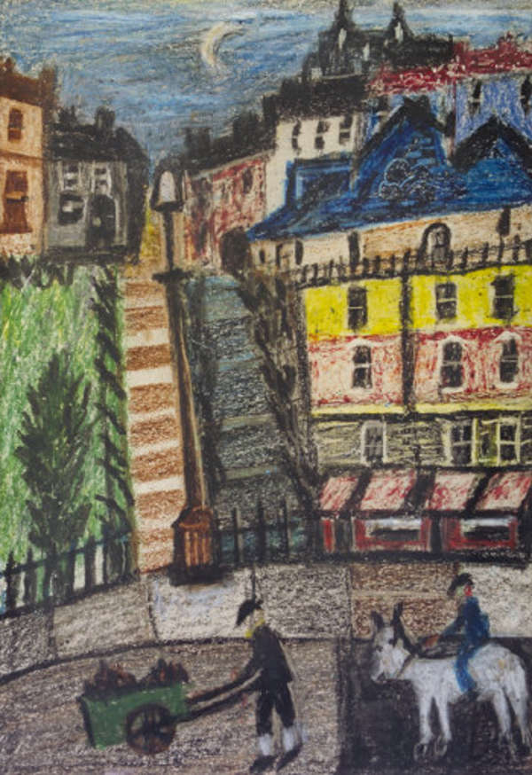 Gretta Bowen (1180-1981) Steep Street Crayon, 37.5..., Fine Irish Art at Adams Auctioneers