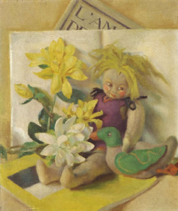 Frances Kelly  Still Life with Doll Oil on canvas,..., Fine Irish Art at Adams Auctioneers