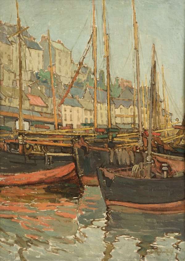 Georgina Moutray Kyle RUA (1865-1950) Boats in Har..., Fine Irish Art at Adams Auctioneers