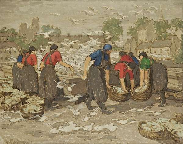 Georgina Moutray Kyle RUA (1865-1950) Boxing Fish,..., Fine Irish Art at Adams Auctioneers