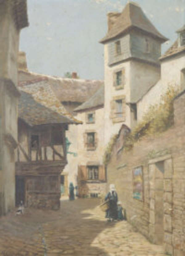 Mary Kate Benson (1842-1921) A Court, Quimper, Bri..., Fine Irish Art at Adams Auctioneers