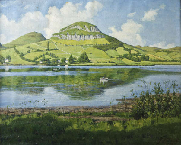 John Turner RUA (b.1916) Fishing on a Donegal lake..., Fine Irish Art at Adams Auctioneers