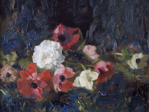 Moyra Barry (1885-1960) A Face Among The Flowers O..., Fine Irish Art at Adams Auctioneers