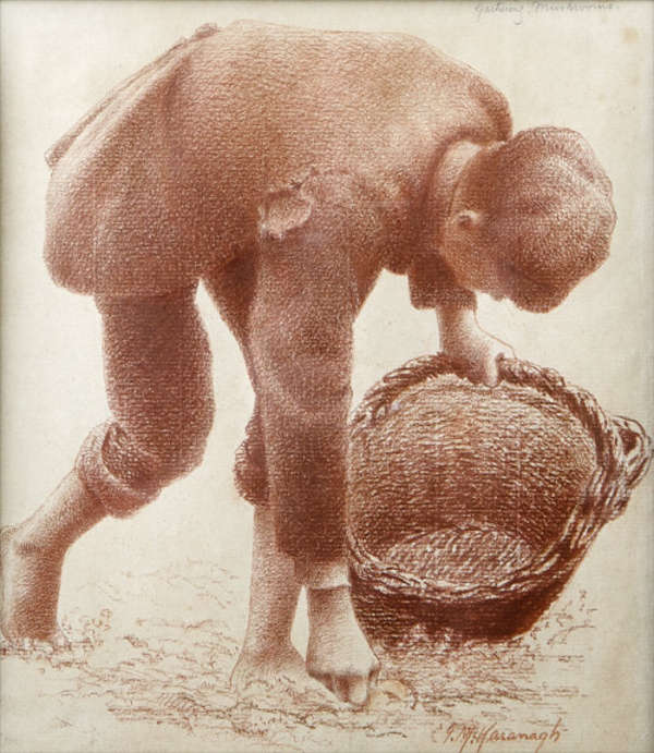 Joseph Malachy Kavanagh RHA (1856-1918) ''Gatherin..., Fine Irish Art at Adams Auctioneers