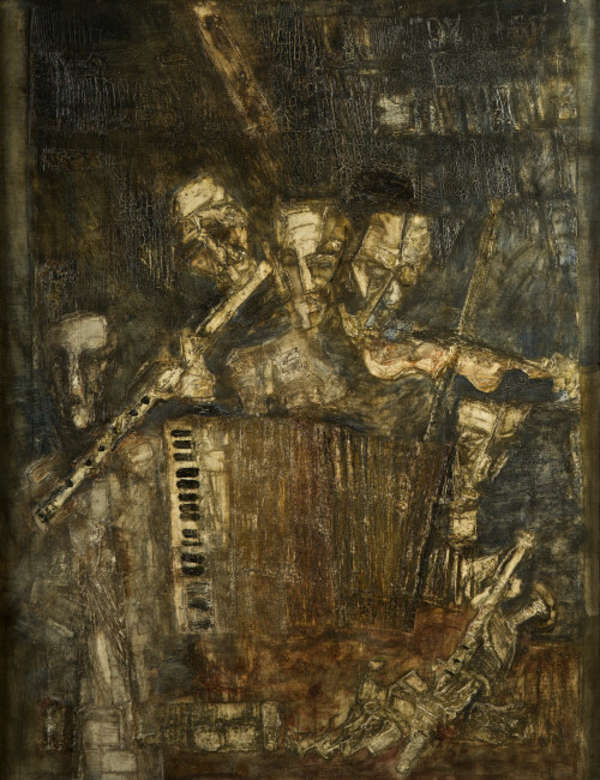 JOHN B. VALLELY (B.1941) Fireside Session (c.1965)..., Fine Irish Art at Adams Auctioneers