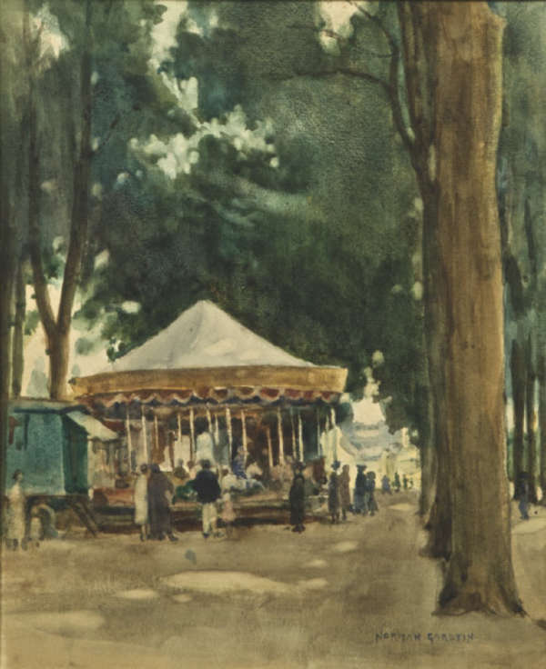 NORMAN GARSTIN (1847-1926) The Carousel Watercolou..., Fine Irish Art at Adams Auctioneers