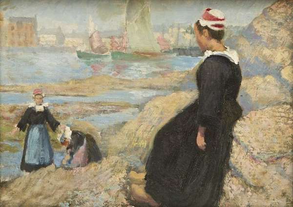 Samuel C. Taylor (1870-1944)  Girls at The Water's..., Fine Irish Art at Adams Auctioneers