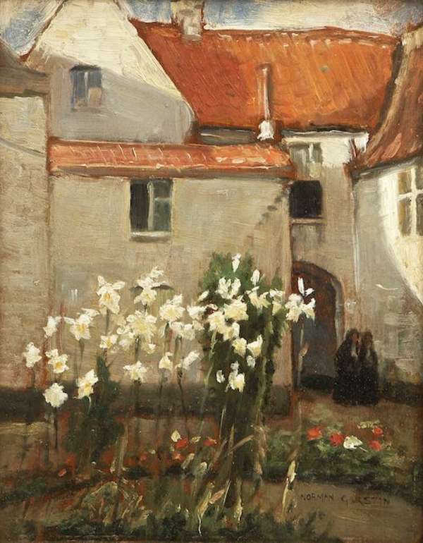 Norman Garstin (1847-1926)  Madonna Lilies Oil on ..., Fine Irish Art at Adams Auctioneers