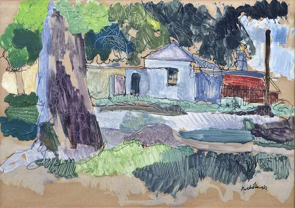 Nick Nicholls (1914-1991) The Gate Lodge Oil, goua..., Fine Irish Art at Adams Auctioneers