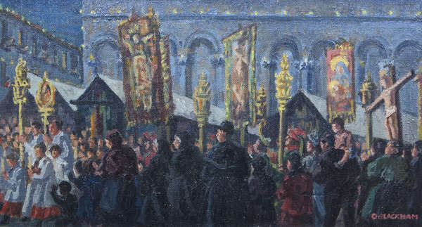 Dorothy Blackham (1896-1975) Procession at Lucca O..., Fine Irish Art at Adams Auctioneers