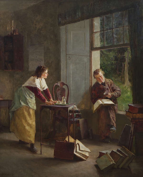 Howard Helmick (1845-1907) ''The Bibliophile'' Oil..., Fine Irish Art at Adams Auctioneers