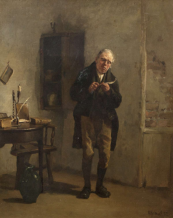 Howard Helmick (1845-1907) A Faulty Quill Oil on c..., Fine Irish Art at Adams Auctioneers