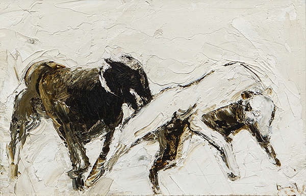 John B. Vallely (b.1941) The Coursers Oil on board..., Fine Irish Art at Adams Auctioneers