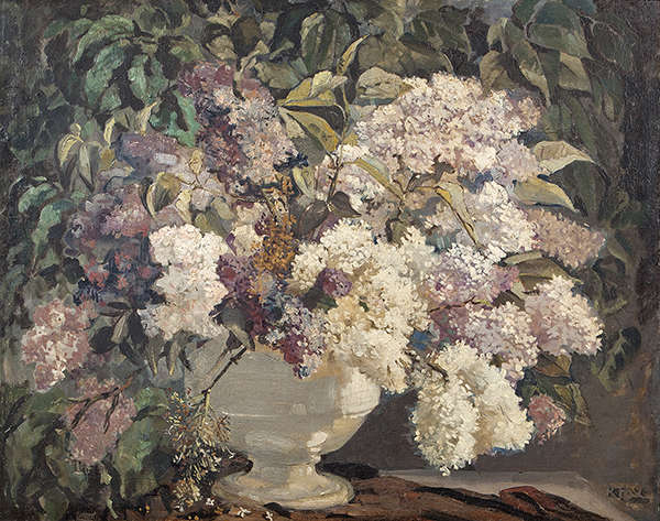 Kathleen Fox RHA (1880-1963) Lilac Blossom in a Wh..., Fine Irish Art at Adams Auctioneers