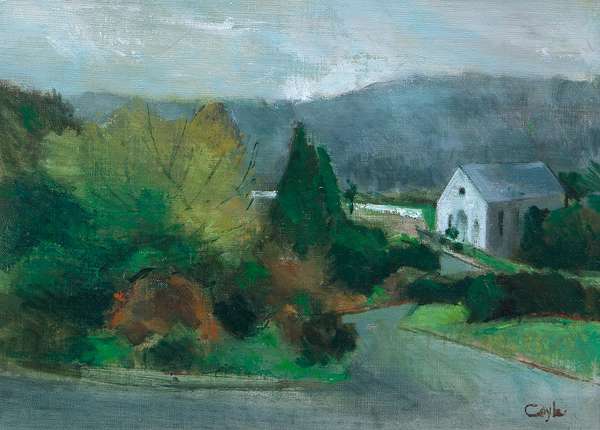 John Coyle RHA (b.1928)Church Near AvocaOil on can..., Fine Irish Art at Adams Auctioneers