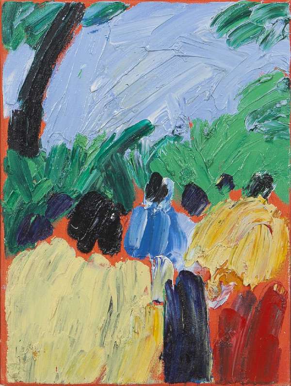 Phil Kelly (1950-2010)
A Walk in the Park
Oil on c..., Fine Irish Art at Adams Auctioneers