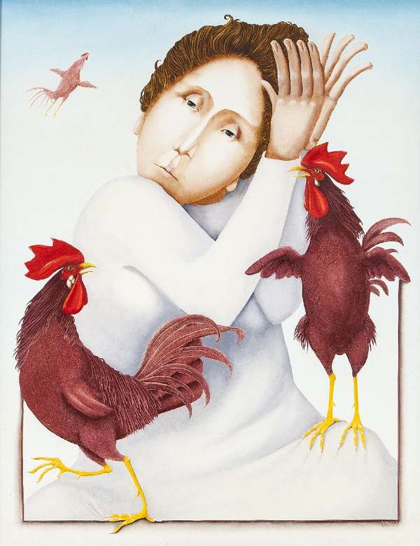 Barry Castle (1935-2006)			
Teaching the Cocks to ..., Fine Irish Art at Adams Auctioneers