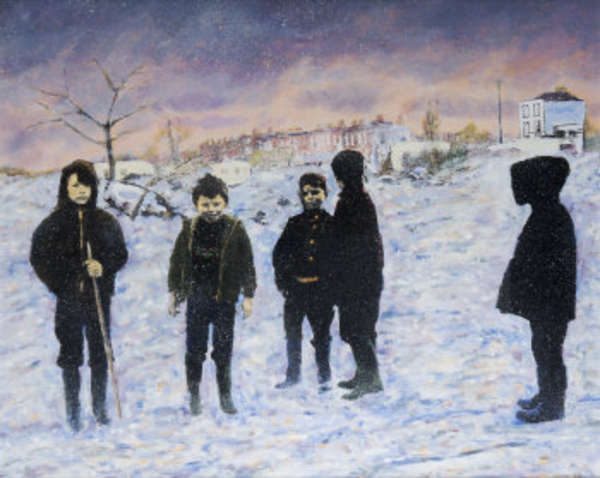 Brian Palm 'In The Snow' Mixed media, oil on wood,..., Fine Irish Art at Adams Auctioneers