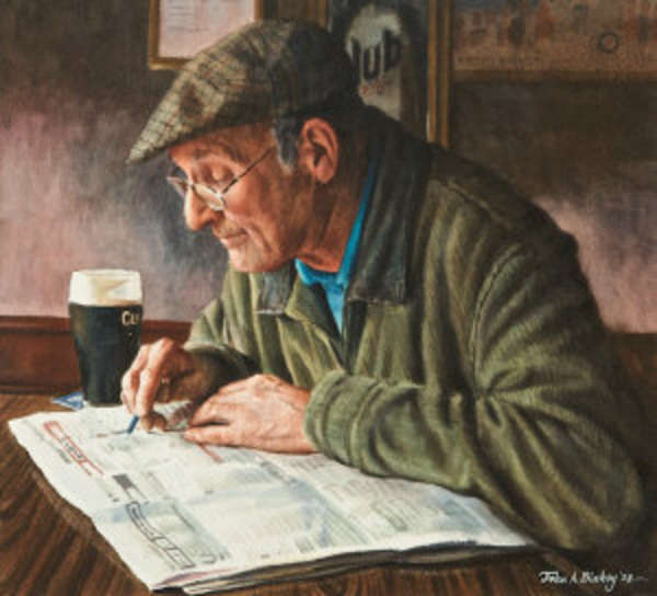 John A. Blakey (b.1952) Picking the Winner Waterco..., Fine Irish Art at Adams Auctioneers