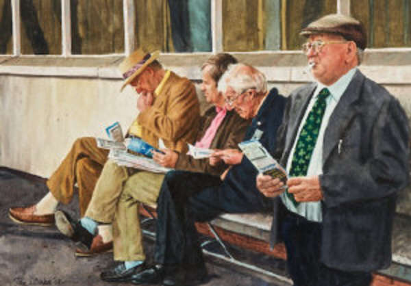 John A. Blakey (b.1952) Studying the Form, Leopard..., Fine Irish Art at Adams Auctioneers