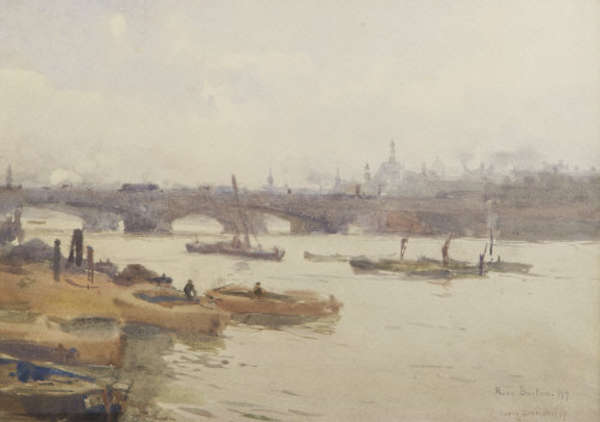 ROSE MAYNARD BARTON RWS ASWA (1856-1929) Barges on..., Fine Irish Art at Adams Auctioneers
