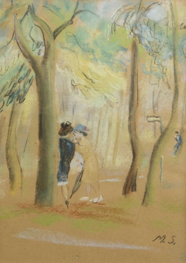 MARGARET STOKES (1915 - 1996) Gossips Mixed media,..., Fine Irish Art at Adams Auctioneers