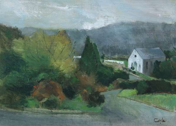 John Coyle RHA (b.1928) Church Near Avoca Oil on c..., Fine Irish Art at Adams Auctioneers