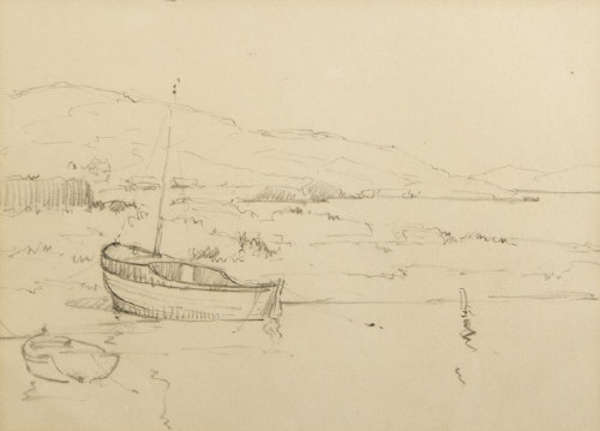 MAURICE C WILKS ARHA RUA (1910-1984) Study of boat..., Fine Irish Art at Adams Auctioneers