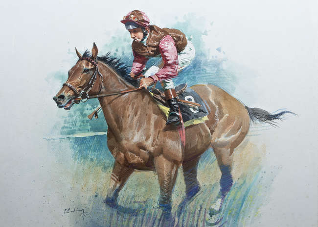 Peter Curling (b.1955)
Near the Finish 
Watercol..., Fine Irish Art at Adams Auctioneers