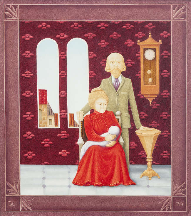 Barry Castle (1935-2006)
The First Born
Oil on boa..., Fine Irish Art at Adams Auctioneers