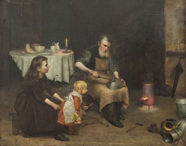 Joseph O'Reilly (1865-1893)
A Tinsmith at Work
Oil..., Fine Irish Art at Adams Auctioneers
