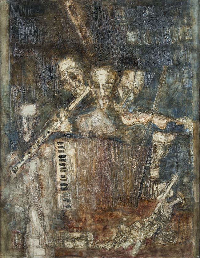 John B. Vallely (b.1941)
Fireside Session (c.1965)..., Fine Irish Art at Adams Auctioneers