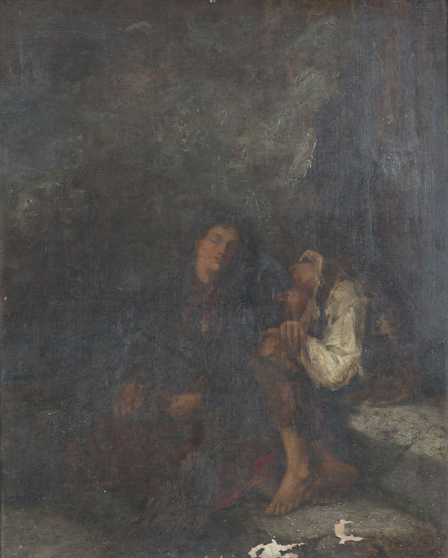 ATTRIBUTED TO ALFRED GREY R.H.A. (1845-1926)
Begga..., Fine Irish Art at Adams Auctioneers