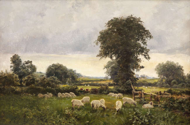 Joseph Malachy Kavanagh RHA (1856-1918)
Sheep in P..., Fine Irish Art at Adams Auctioneers