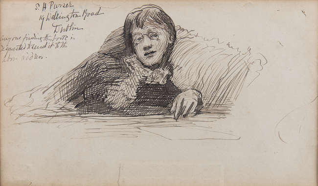 Sarah Purser HRHA (1848-1943)	
Self Portrait 	
Pen..., Fine Irish Art at Adams Auctioneers
