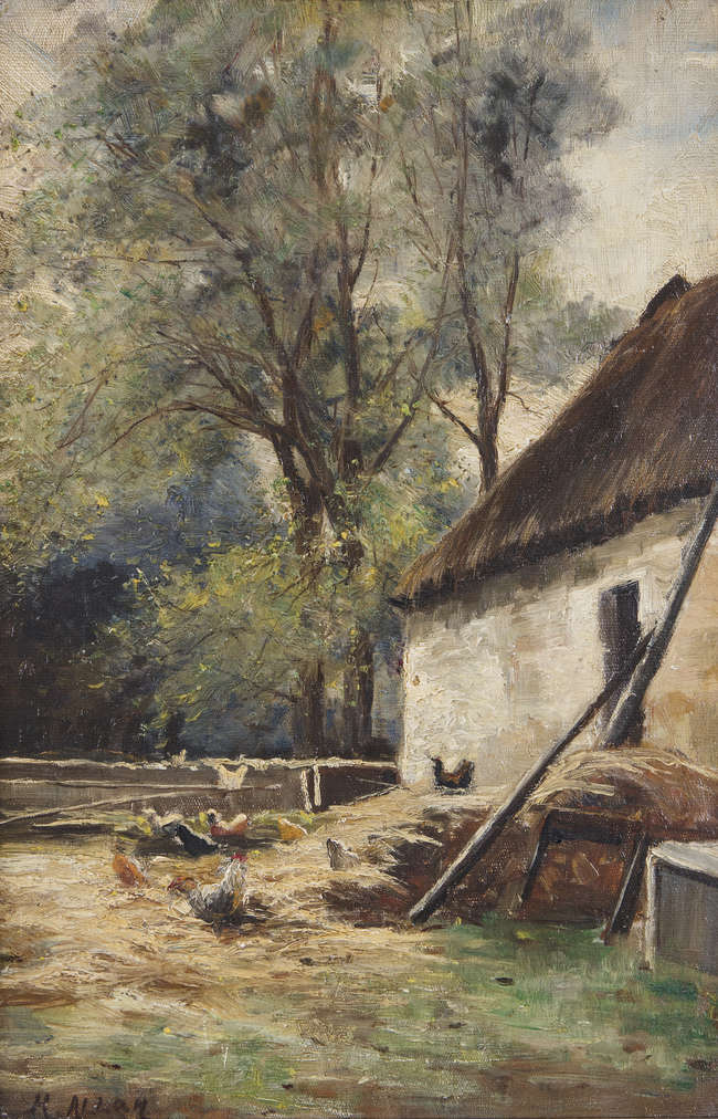 Henry Allan RHA (1865-1912)
Chickens by a Cottage
..., Fine Irish Art at Adams Auctioneers