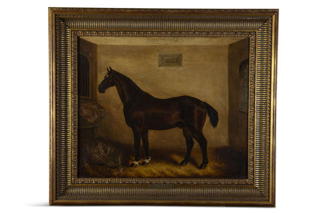 SAMUEL SPODE (FL.1825-1858)
Chesnut Hunter in a St..., Fine Irish Art at Adams Auctioneers
