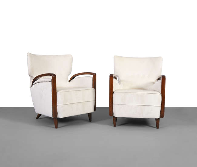 MELCHIORRE BEGA (1898 - 1976)

A pair of wingback ..., Fine Irish Art at Adams Auctioneers