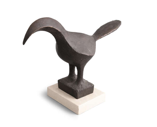 BREON O'CASEY  (1928-2011)
Feeding Bird
Bronze, 48..., Fine Irish Art at Adams Auctioneers