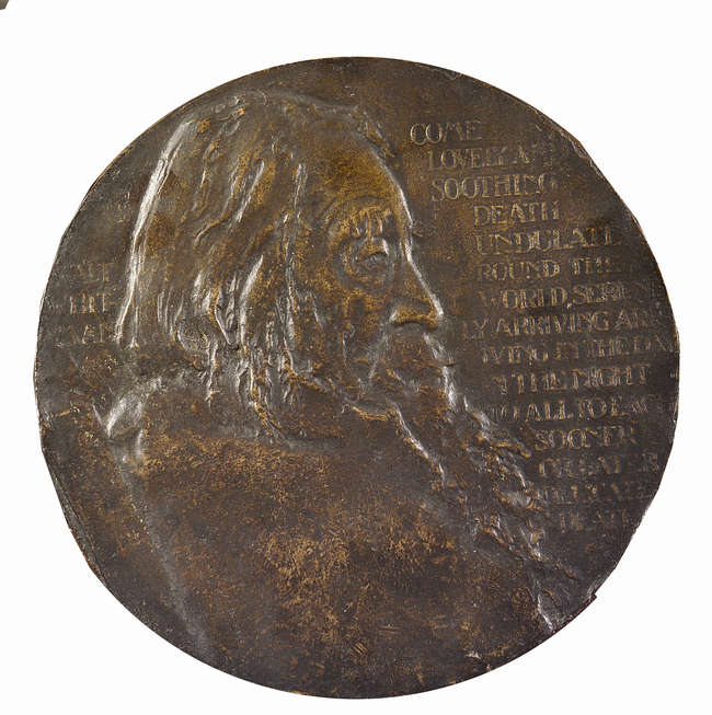 JEROME CONNOR (1876-1943) 
Medallion of Walt Whitm..., Fine Irish Art at Adams Auctioneers